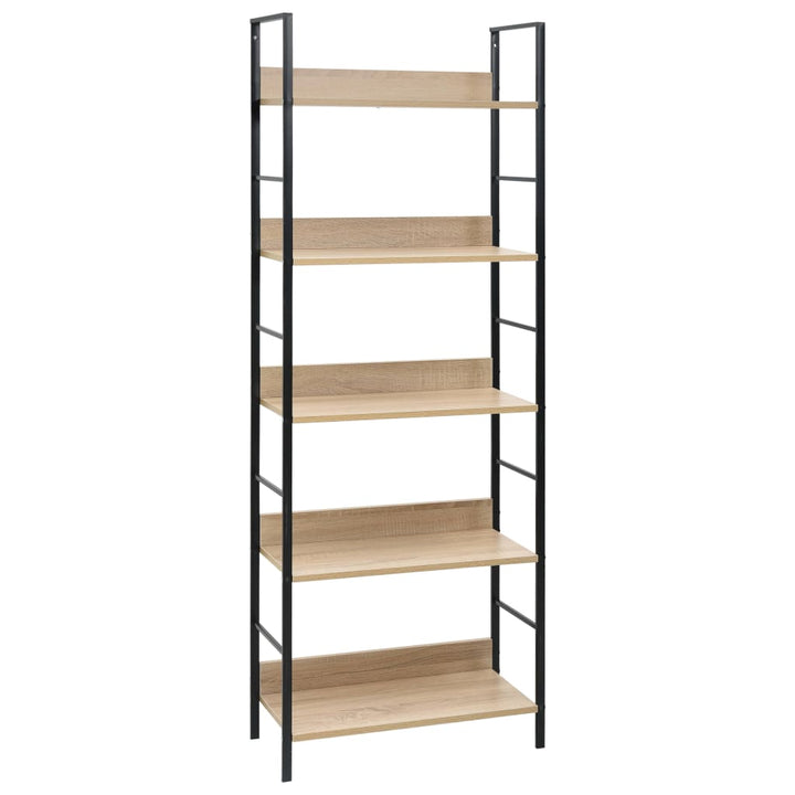 Boekenkast 5 planken 60x27,6x158,5 cm spaan eikenplaatkleurig