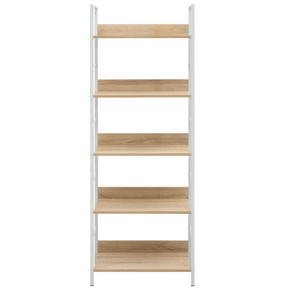 Boekenkast 5 planken 60x27,6x158,5 cm spaan eikenplaatkleurig