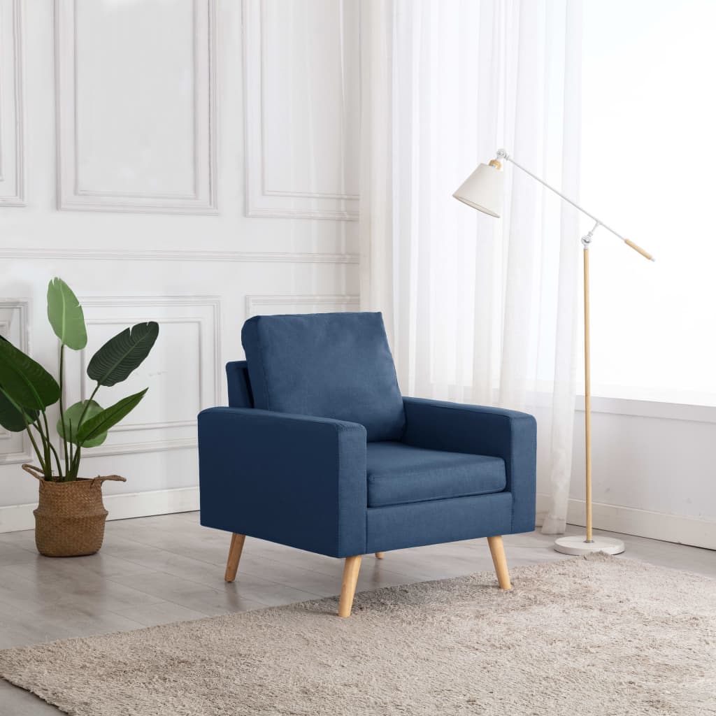 Fauteuil stof blauw