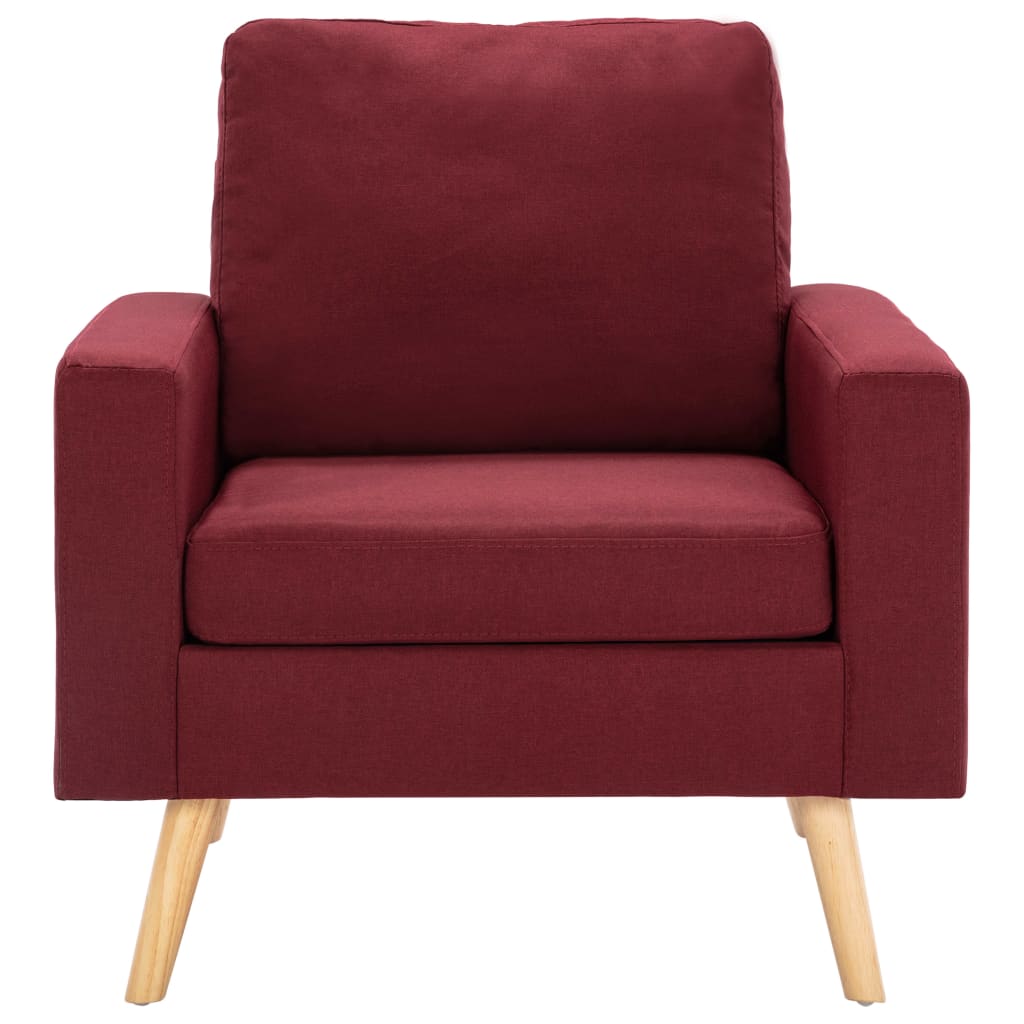 Fauteuil stof wijnrood