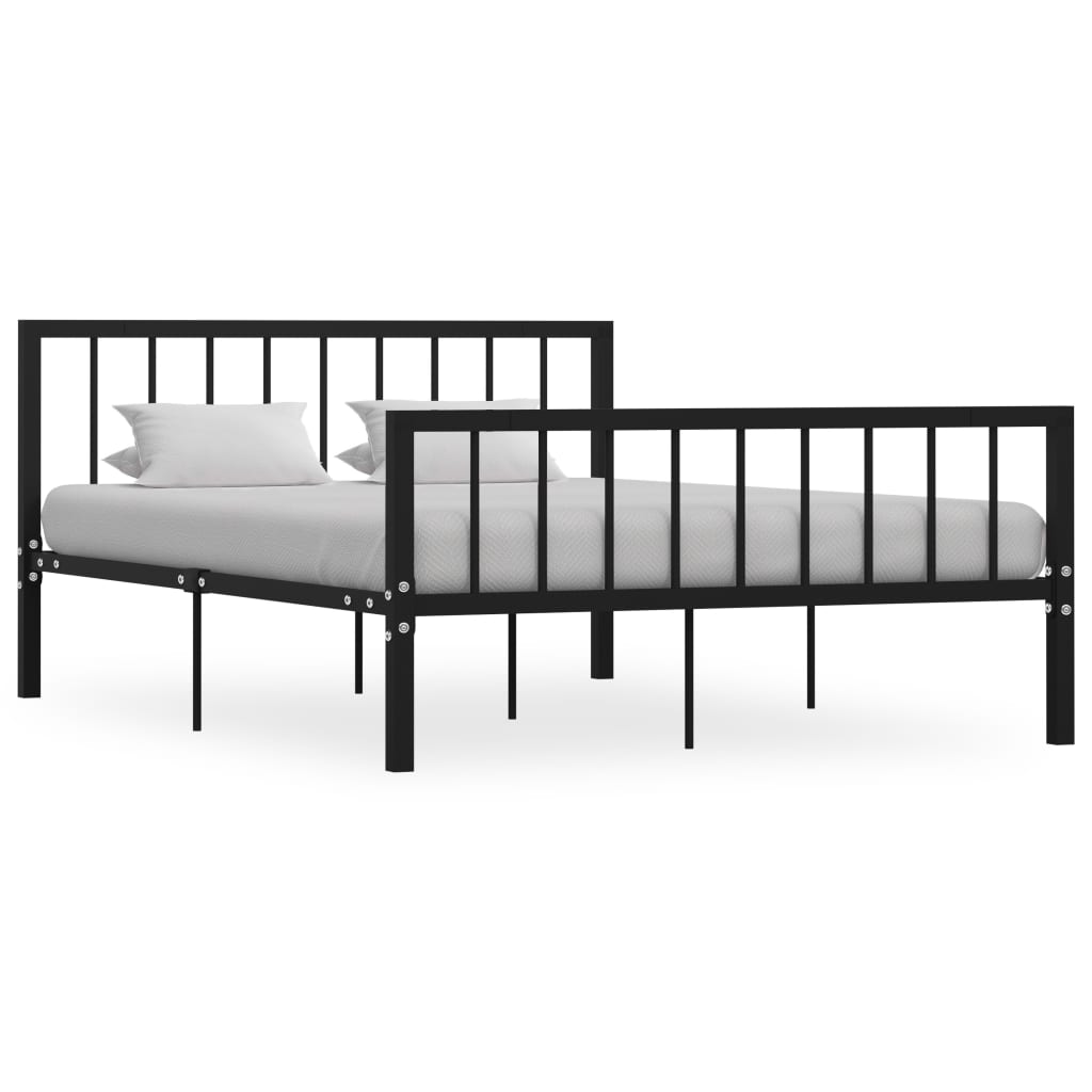 Bedframe metaal zwart 140x200 cm