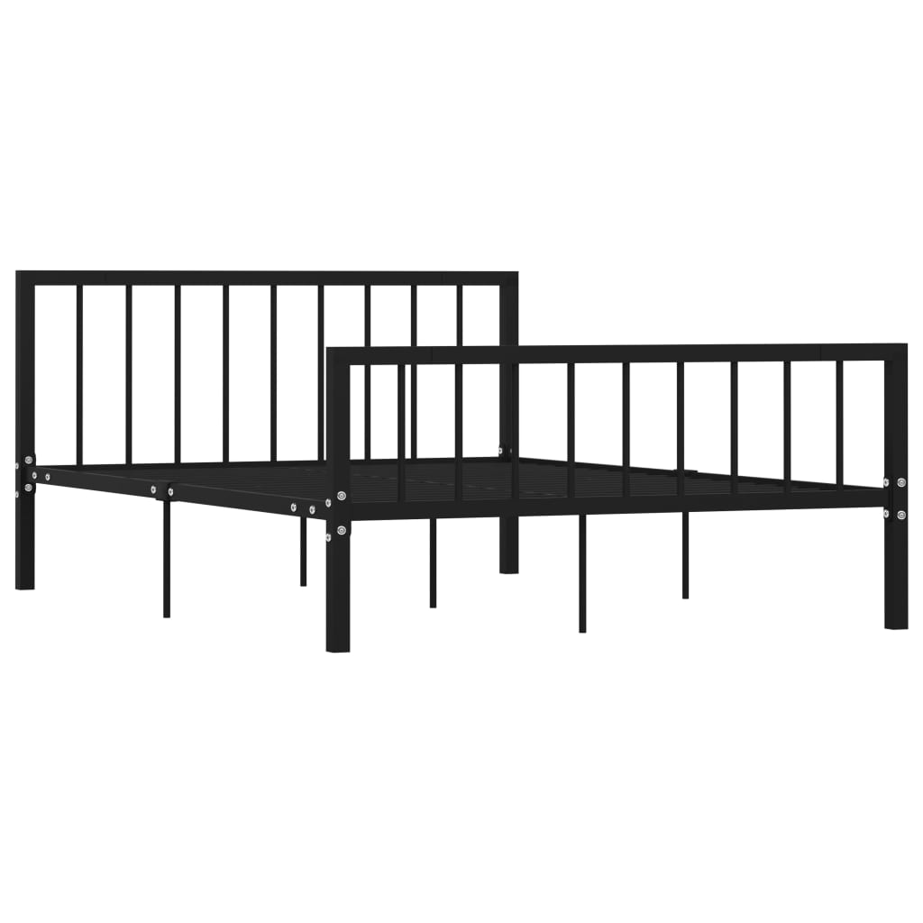 Bedframe metaal zwart 140x200 cm