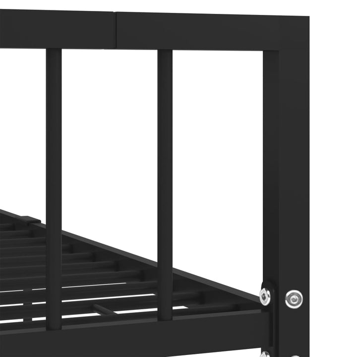 Bedframe metaal zwart 140x200 cm