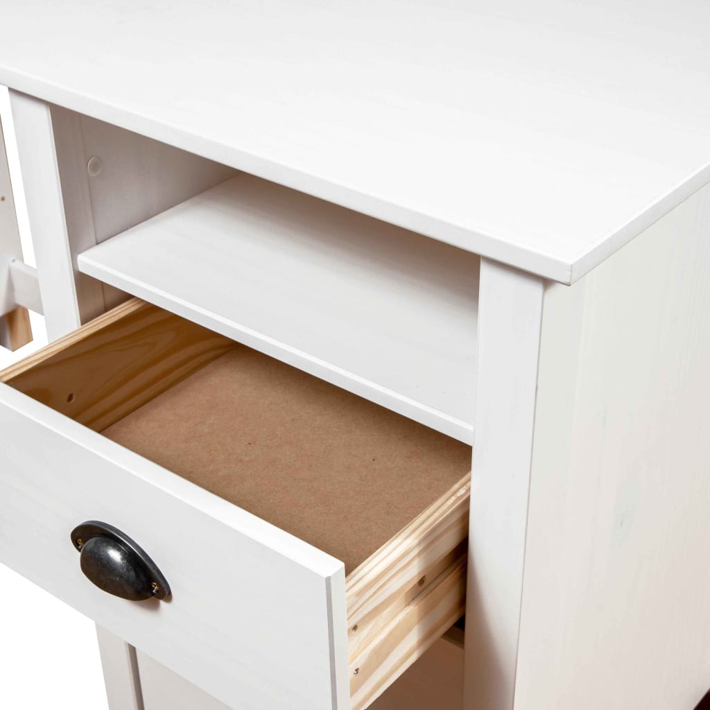 Bureau Hill Range met 3 lades 120x50x74 cm massief grenenhout