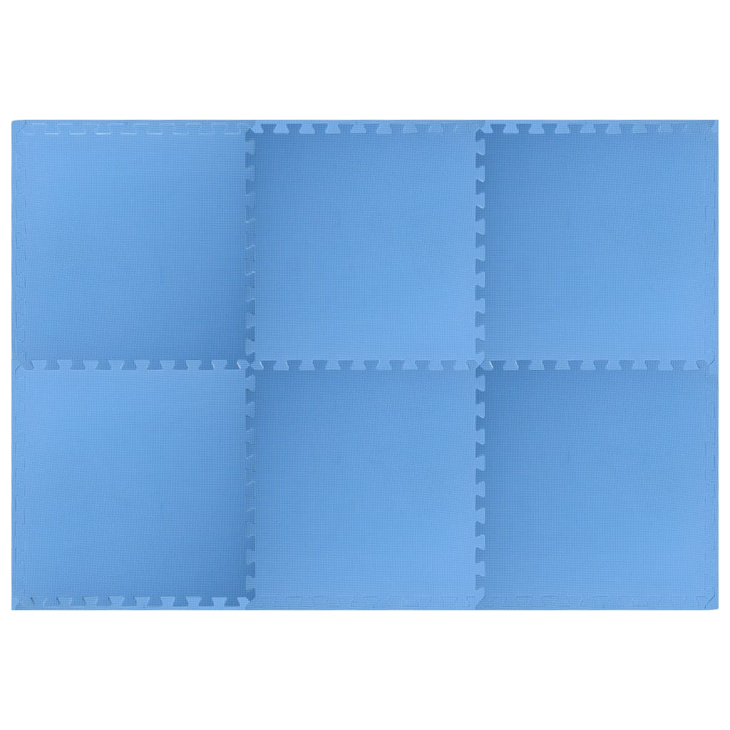 Vloermatten 6 st 2,16 m2 EVA-schuim blauw