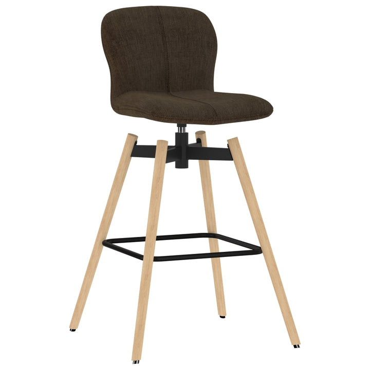 Barstoelen draaibaar 2 st stof bruin