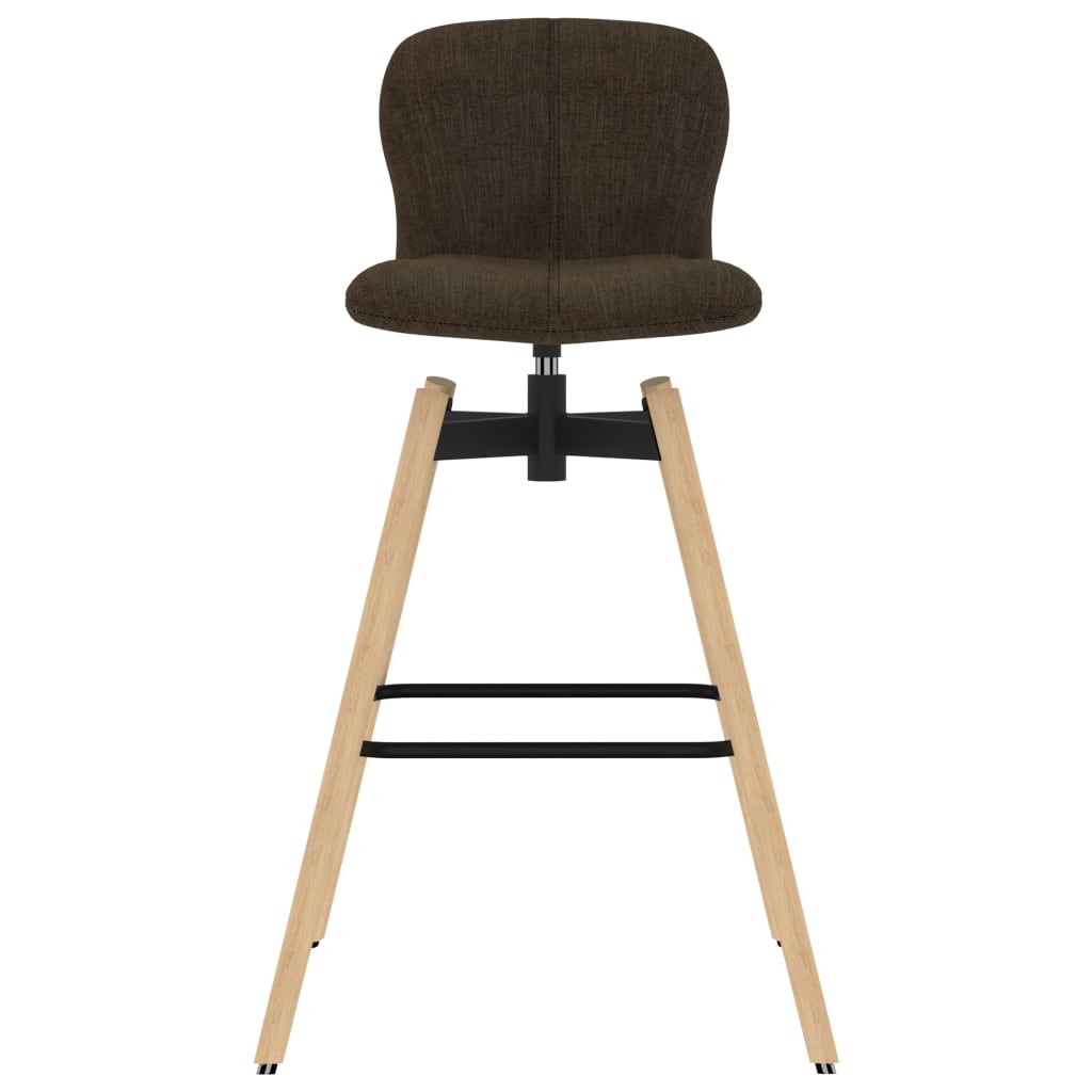 Barstoelen draaibaar 2 st stof bruin