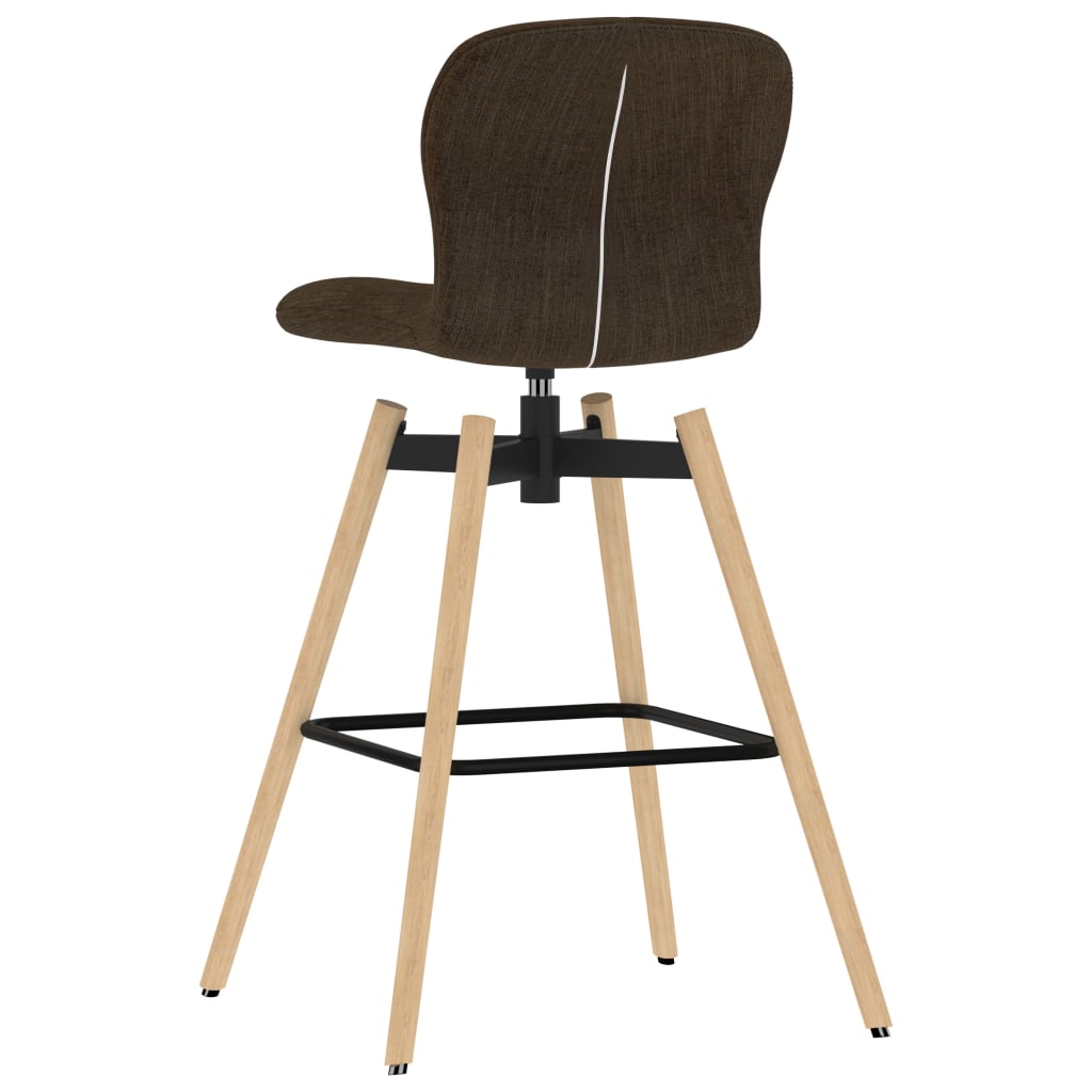 Barstoelen draaibaar 2 st stof bruin