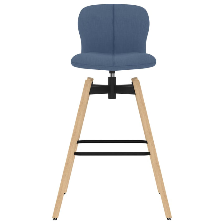 Barstoelen draaibaar 2 st stof blauw