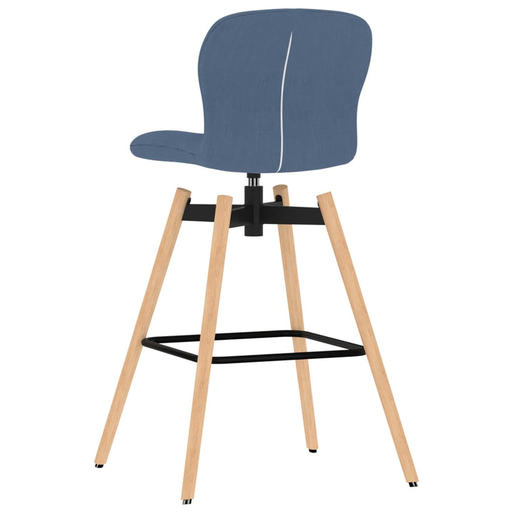 Barstoelen draaibaar 2 st stof blauw