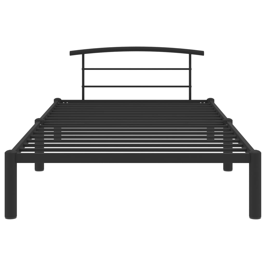 Bedframe metaal zwart 90x200 cm