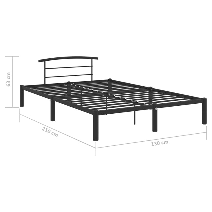 Bedframe metaal zwart 120x200 cm