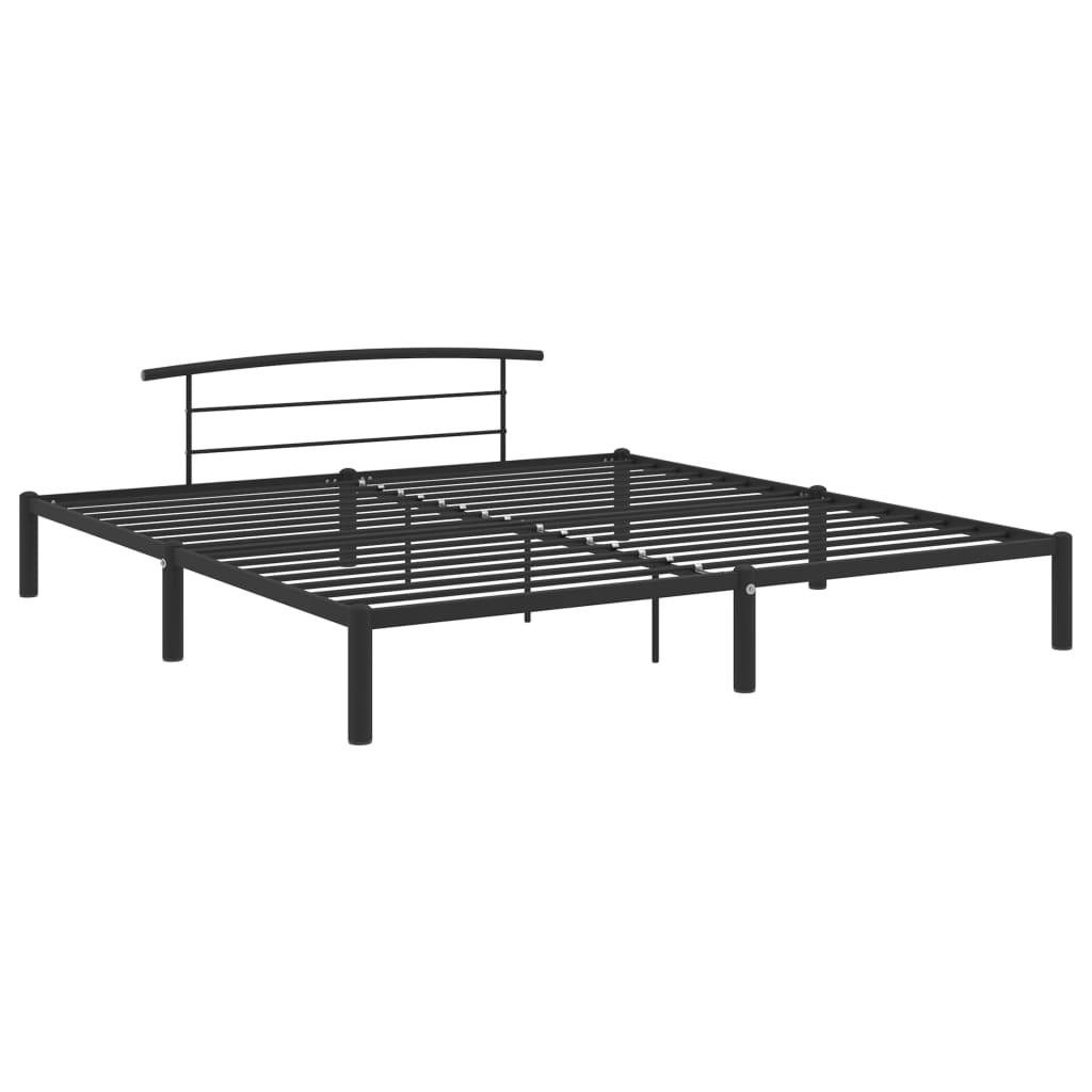 Bedframe metaal zwart 180x200 cm