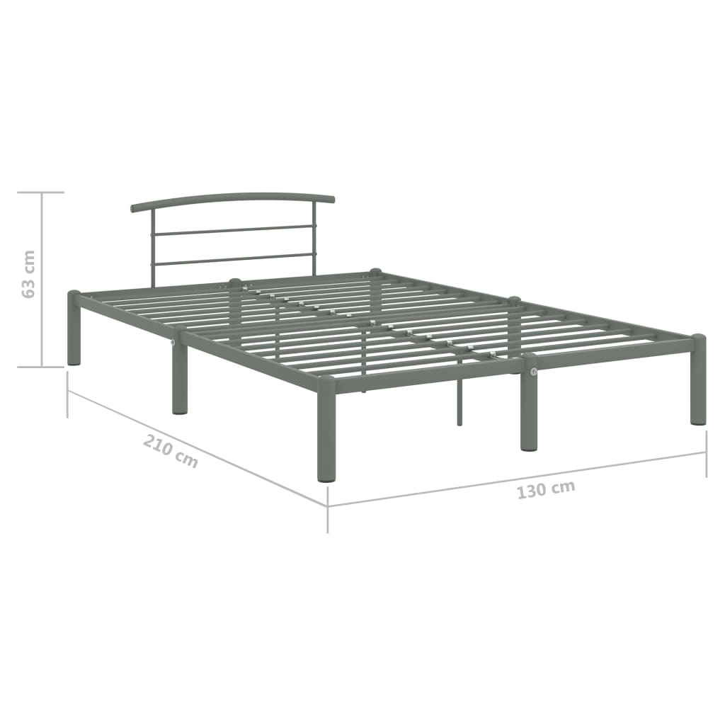 Bedframe metaal grijs 120x200 cm