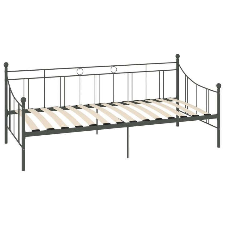 Bedbankframe metaal grijs 90x200 cm