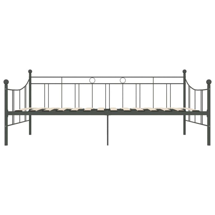 Bedbankframe metaal grijs 90x200 cm