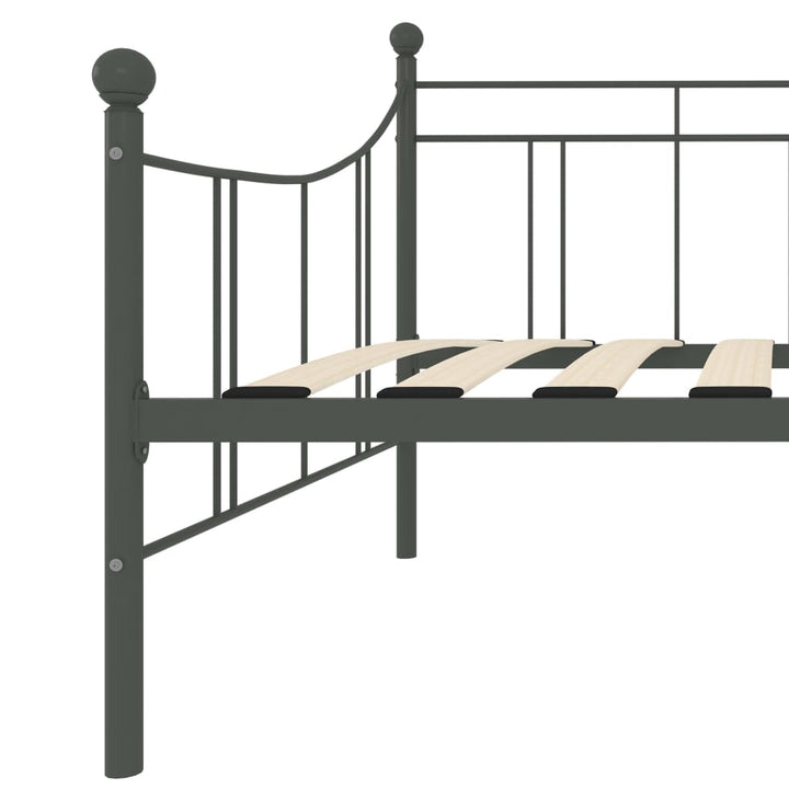 Bedbankframe metaal grijs 90x200 cm