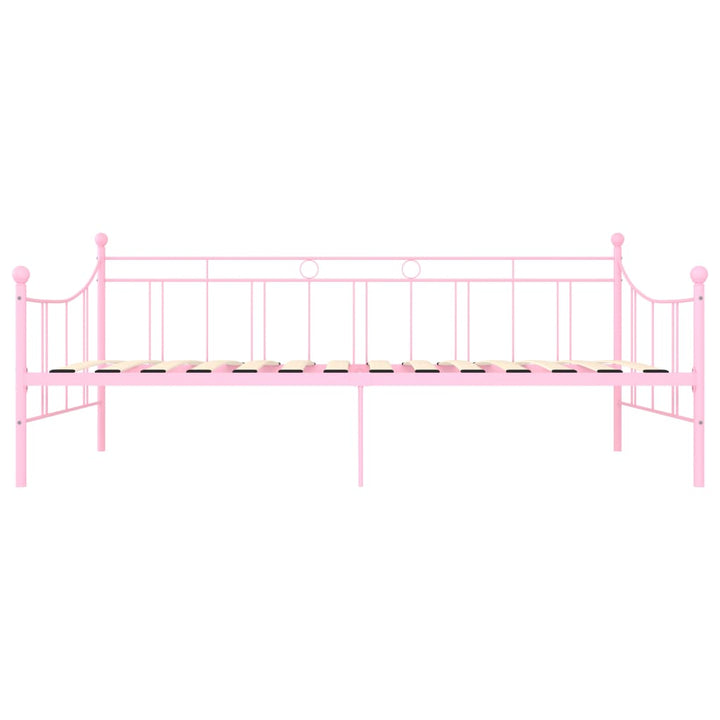 Bedbankframe metaal roze 90x200 cm