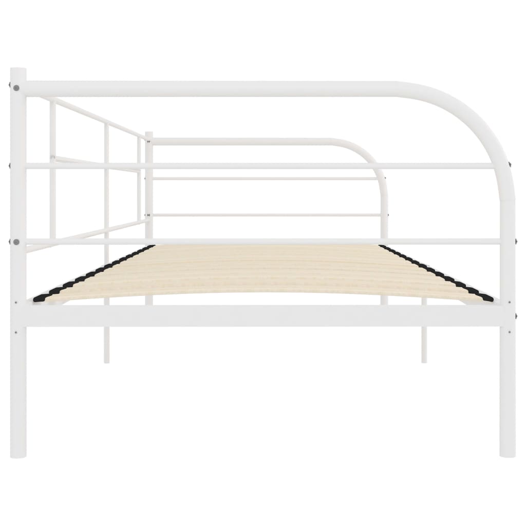 Bedbankframe metaal wit 90x200 cm