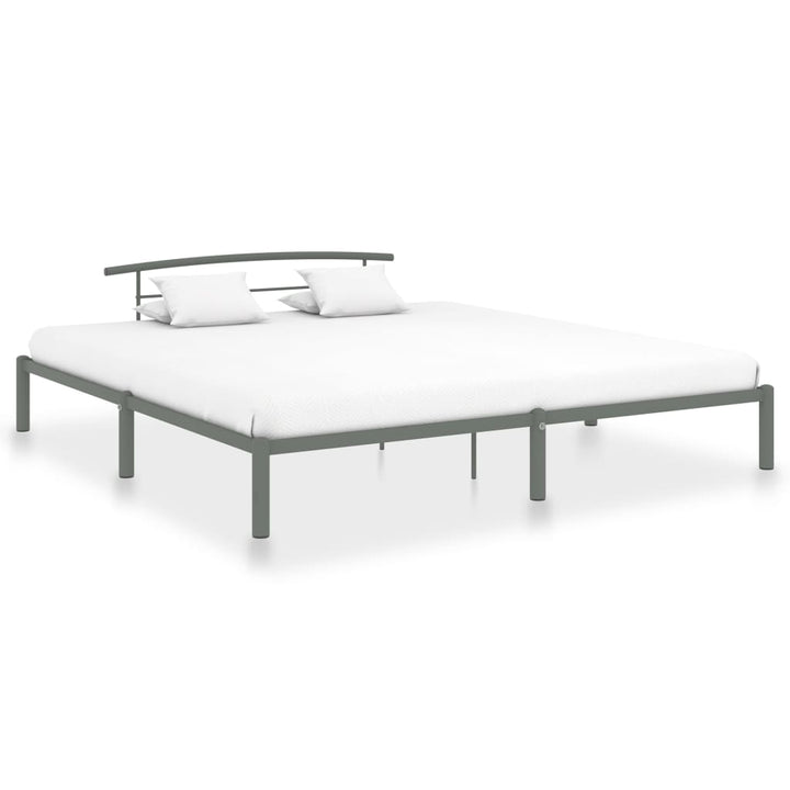 Bedframe metaal grijs 200x200 cm