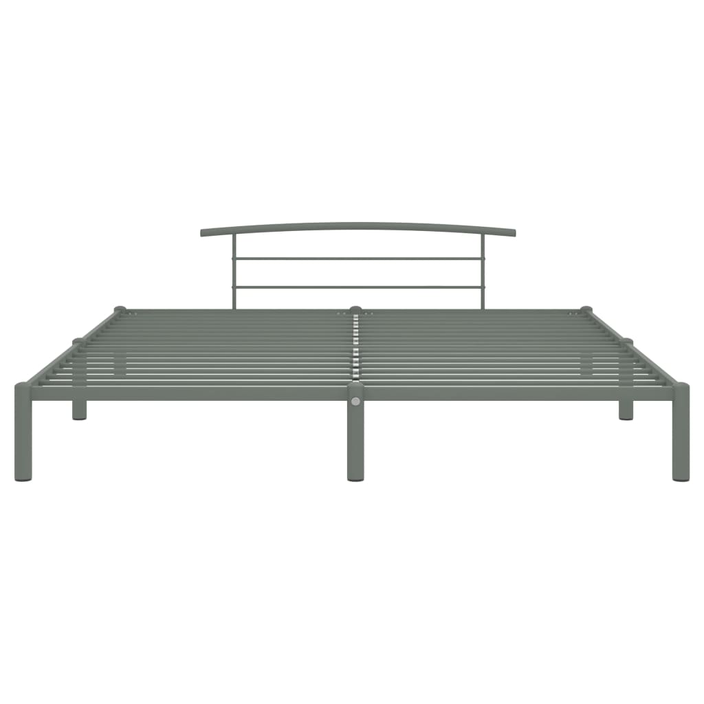 Bedframe metaal grijs 200x200 cm