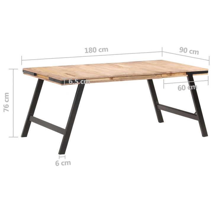 Eettafel 180x90x76 cm massief mangohout