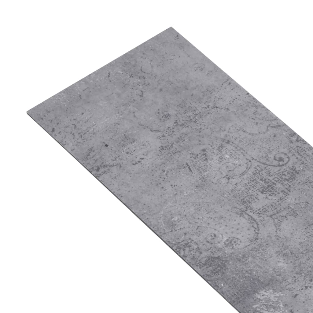 Vloerplanken zelfklevend 5,02 m² 2 mm PVC cementgrijs