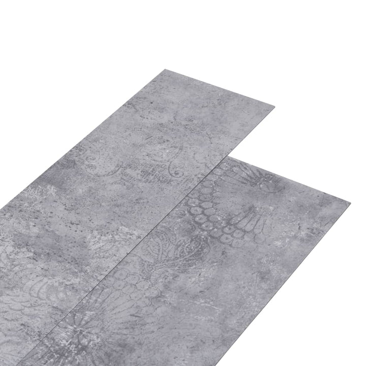 Vloerplanken niet-zelfklevend 5,26 m² 2 mm PVC cementgrijs