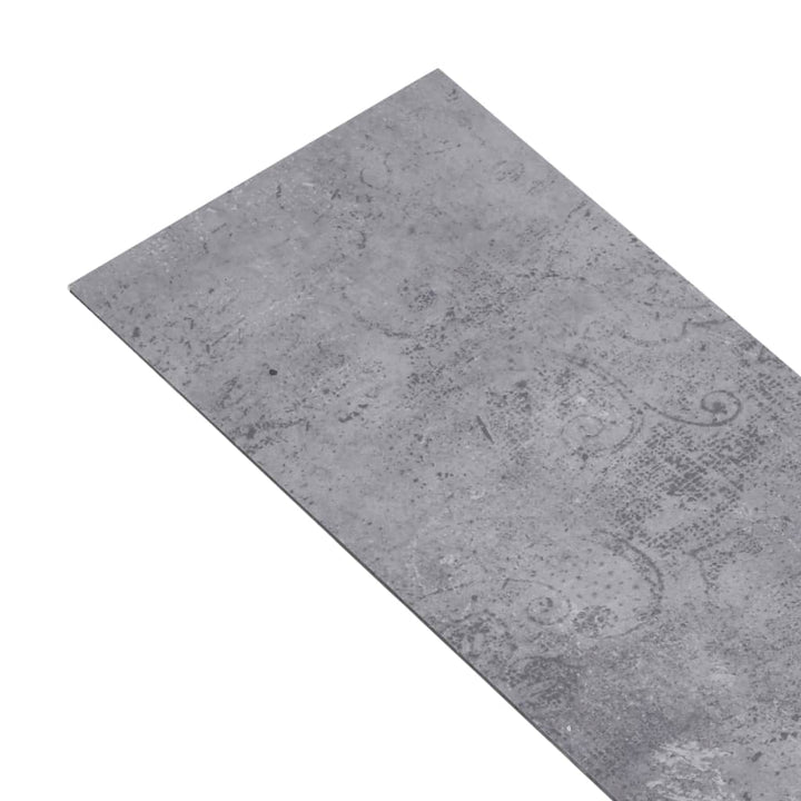 Vloerplanken niet-zelfklevend 5,26 m² 2 mm PVC cementgrijs