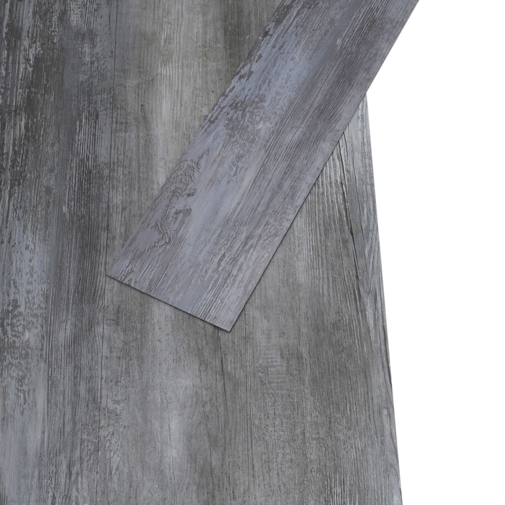 Vloerplanken niet-zelfklevend 5,26 m² 2 mm PVC glanzend grijs