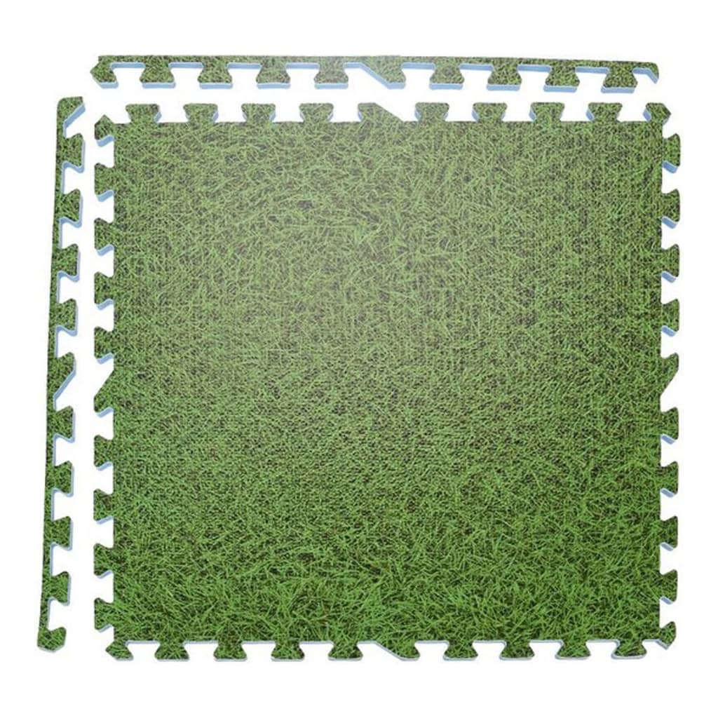 XQ Max Vloermatset 6 st tegels grasprint groen