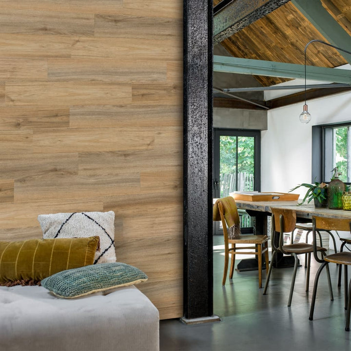 WallArt Planken hout-look natuurlijk eiken lichtbruin