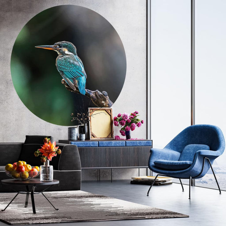 WallArt Behangcirkel The Kingfisher 142,5 cm