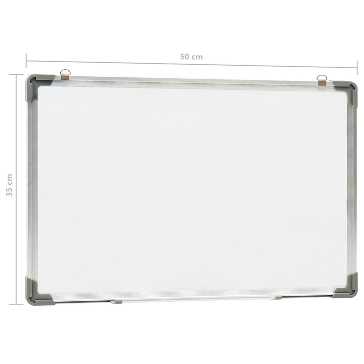 Whiteboard magnetisch 50x35 cm staal wit