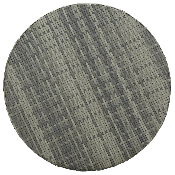 Tuintafel 60,5x106 cm poly rattan grijs