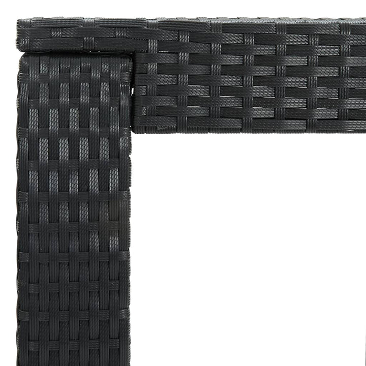 Tuinbartafel 60,5x60,5x110,5 cm poly rattan zwart