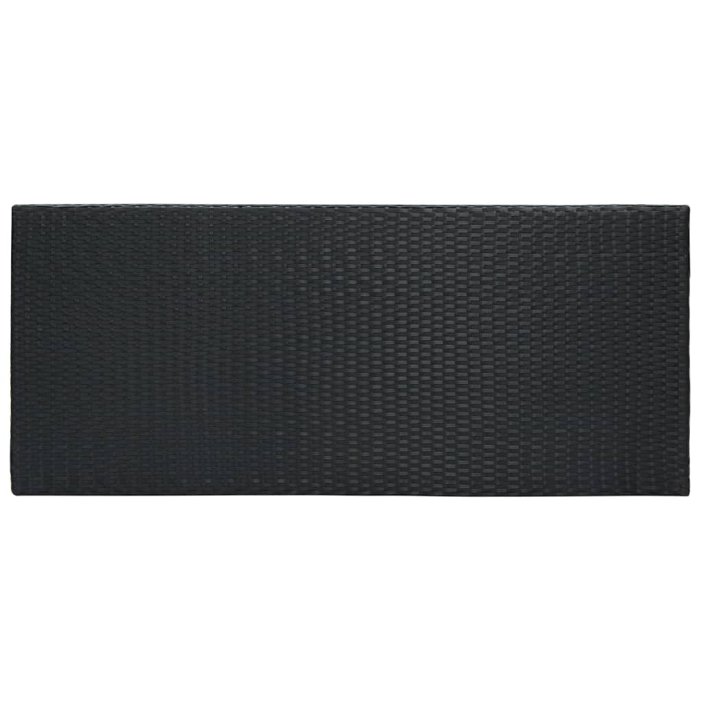 Tuinbartafel 140,5x60,5x110,5 cm poly rattan zwart
