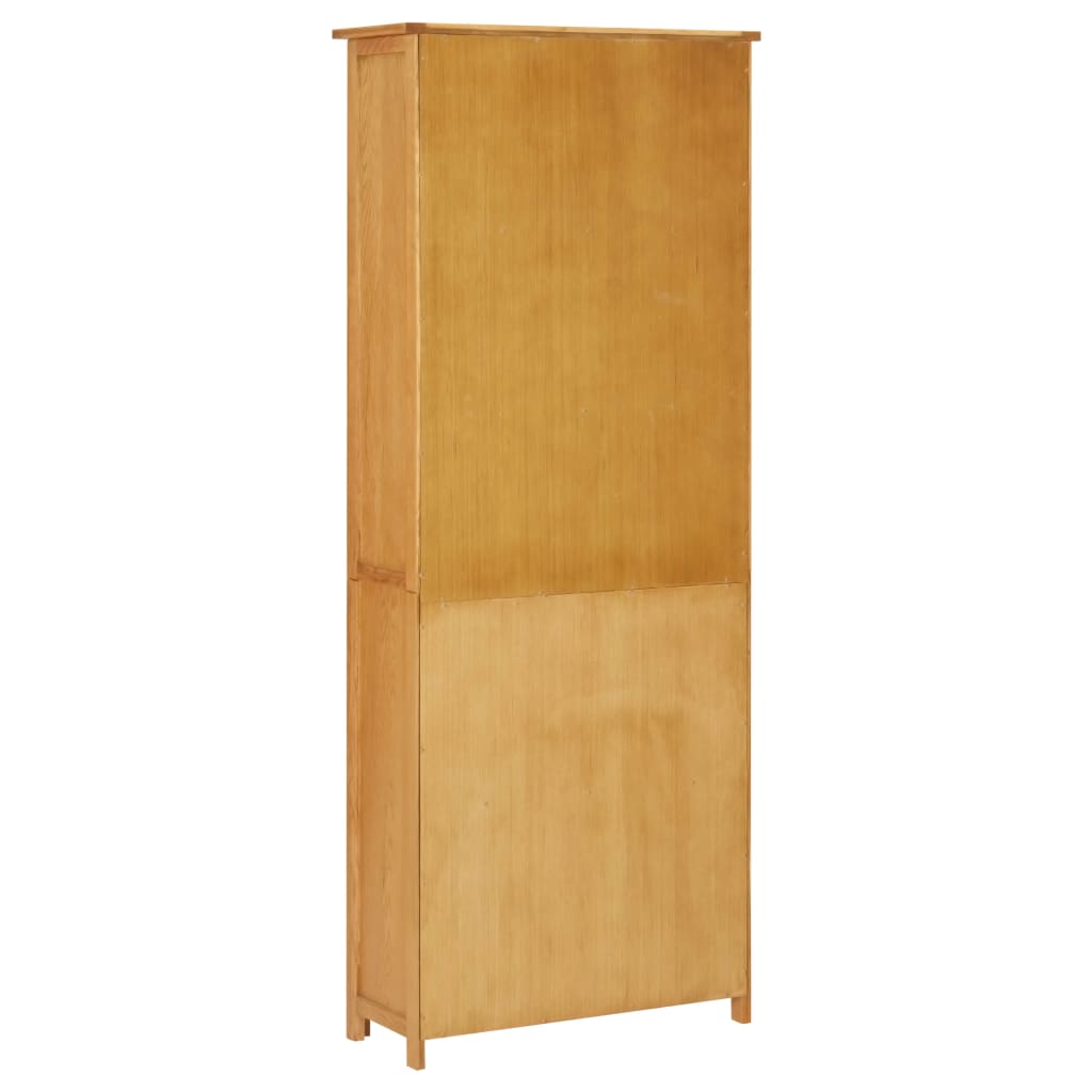 Boekenkast met 2 deuren 70x30x180 cm massief eikenhout