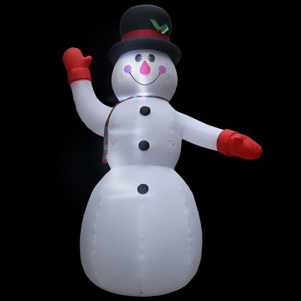Kerstsneeuwpop opblaasbaar met LED XXL IP44 600 cm