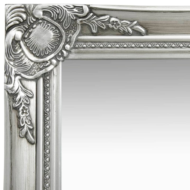 Wandspiegel barok stijl 60x60 cm zilverkleurig