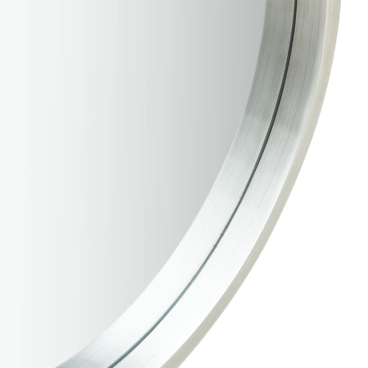 Wandspiegel met band 50 cm zilverkleurig