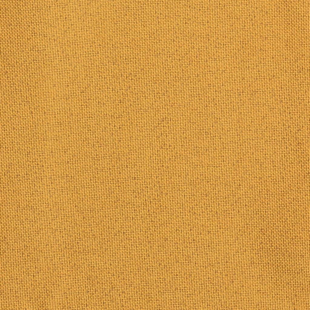 Gordijn linnen-look verduisterend met haken 290x245 cm geel