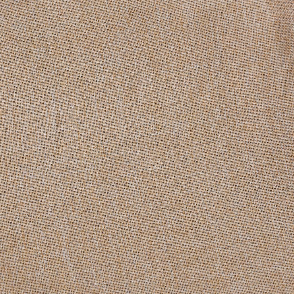 Gordijnen linnen-look verduisterend ogen 2 st 140x175 cm beige