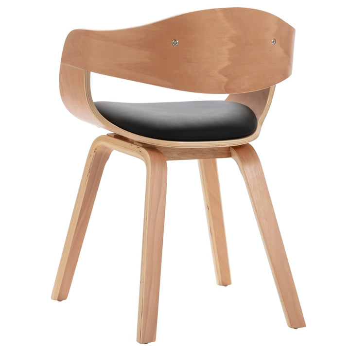 Eetkamerstoelen 4 st gebogen hout en kunstleer