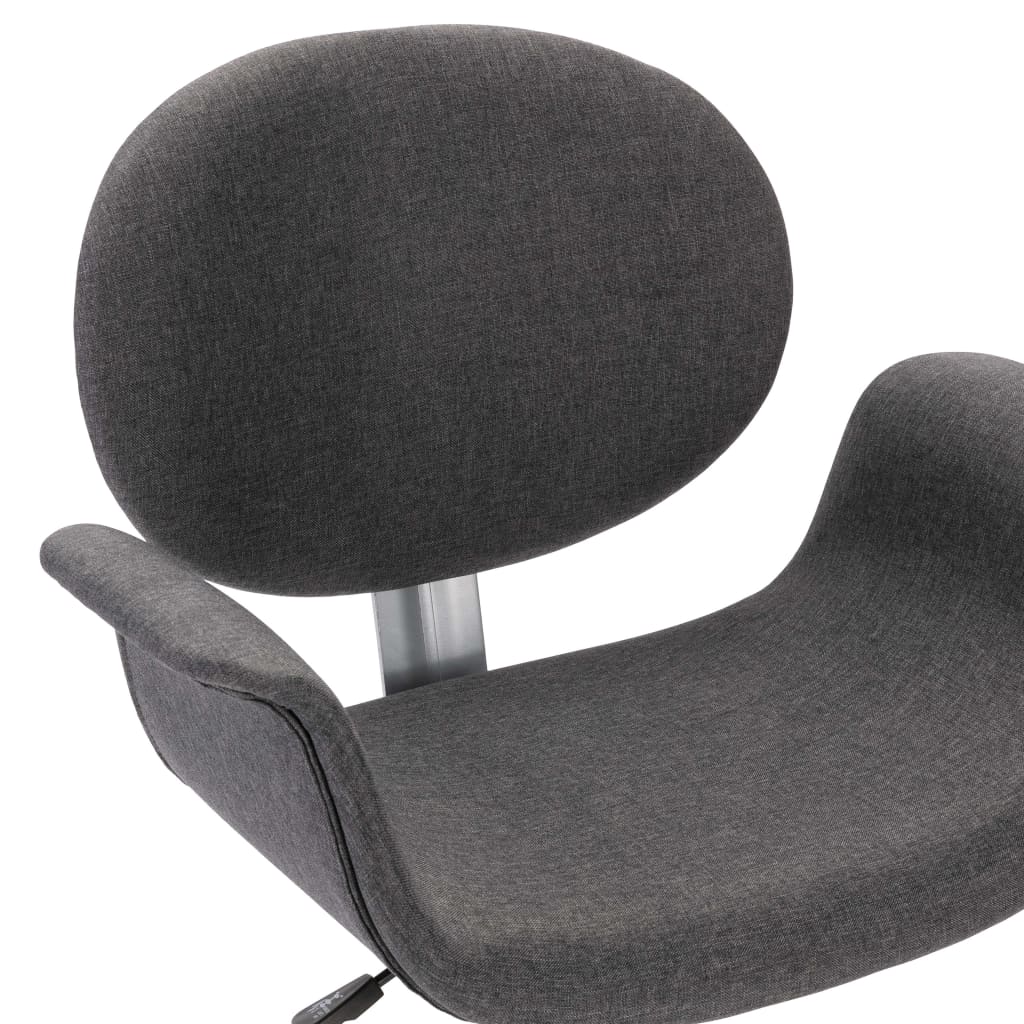Kantoorstoel draaibaar stof grijs