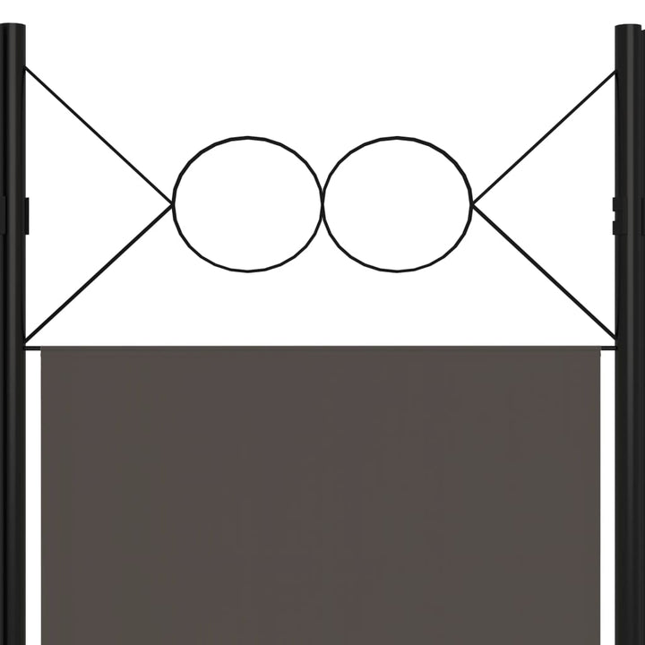 Kamerscherm met 3 panelen 120x180 cm antraciet