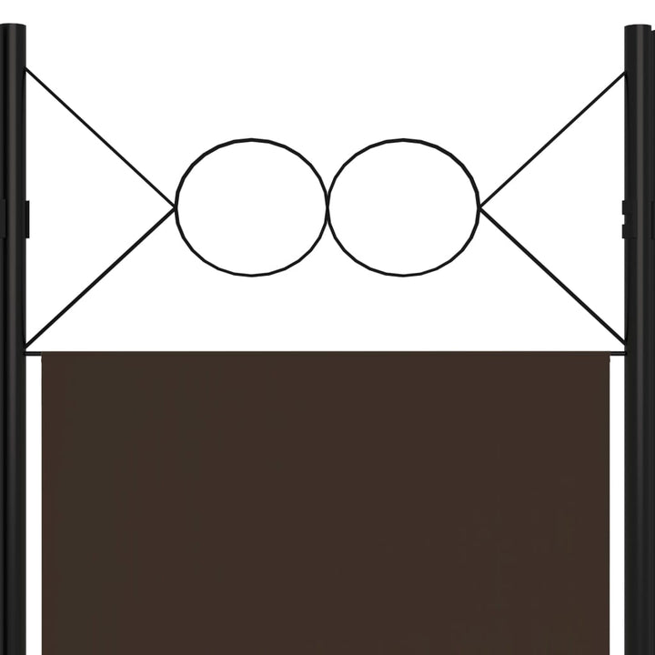 Kamerscherm met 6 panelen 240x180 cm bruin