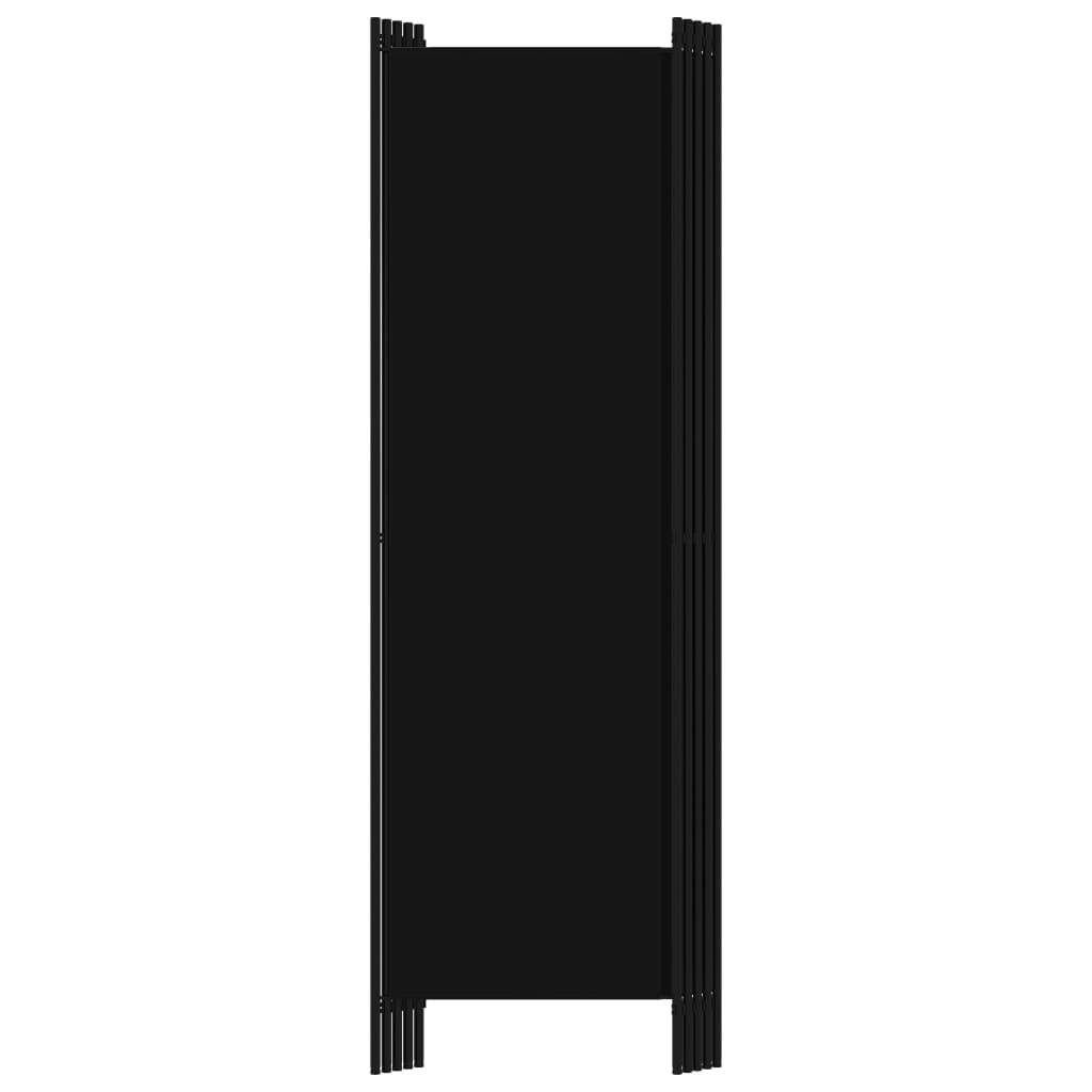 Kamerscherm met 5 panelen 250x180 cm zwart