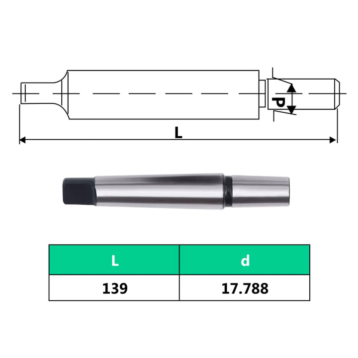 Snelspanboorkop MT3-B18 met 16 mm klembereik