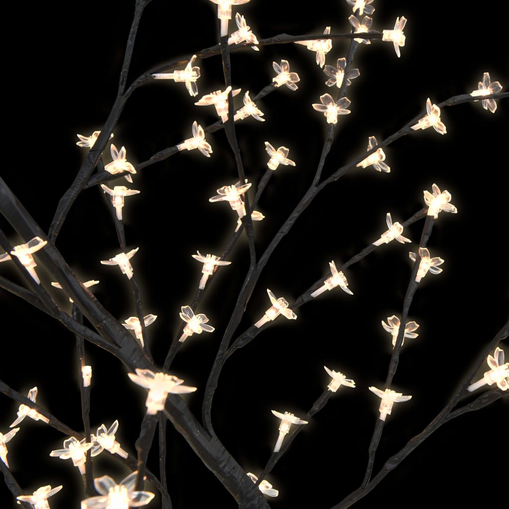 Kerstboom 128 LED's warmwit licht kersenbloesem 120 cm